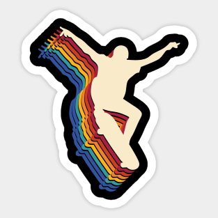 Skateboarding Rainbow Sticker